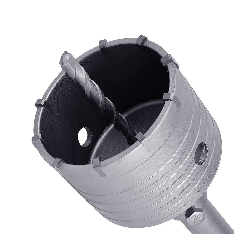 GUICGOC 75mm / 3 inch Concrete Hole Saw with 200mm SDS Plus Shank Connecting Rod,Tungsten Carbide Teeth Cement Hole Saw for Cement Brick Concrete Stone Wall (75mm / 3 inch) - Image 3